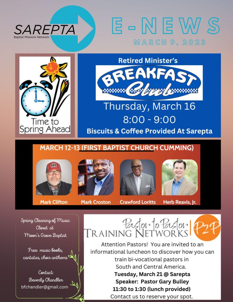 E News March 9 2023 Sarepta Baptist Association