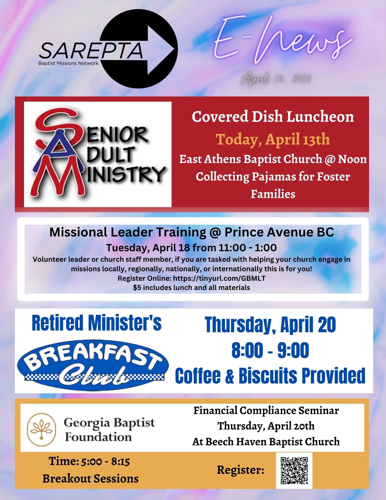 Enews April 13 2023 Sarepta Baptist Association